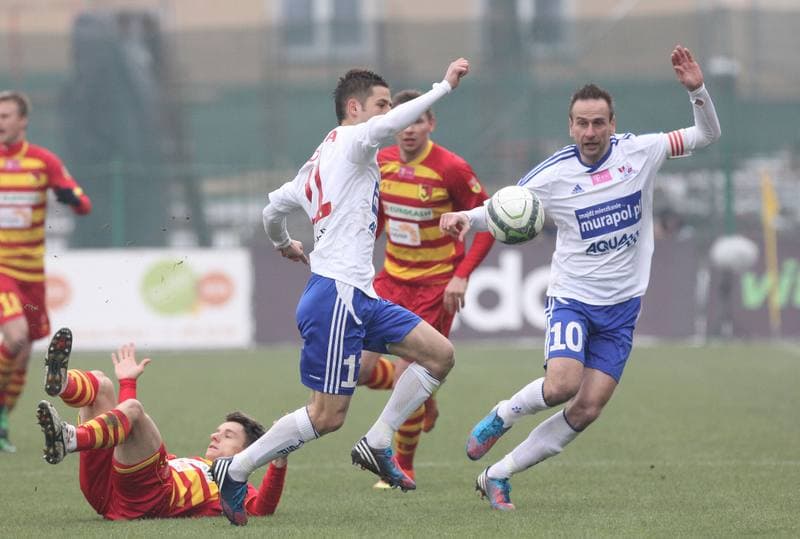 Football. T-Mobile Ekstraklasa. Podbeskidzie Bielsko-Biala - Jagiellonia Bialystok. 23.02.2013