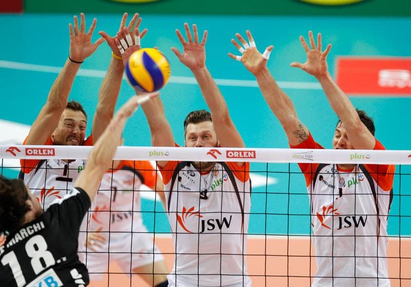 Volleyball. Sparing. Jastrzebski Wegiel - Berlin Recycling Volleys. 01.10.2014