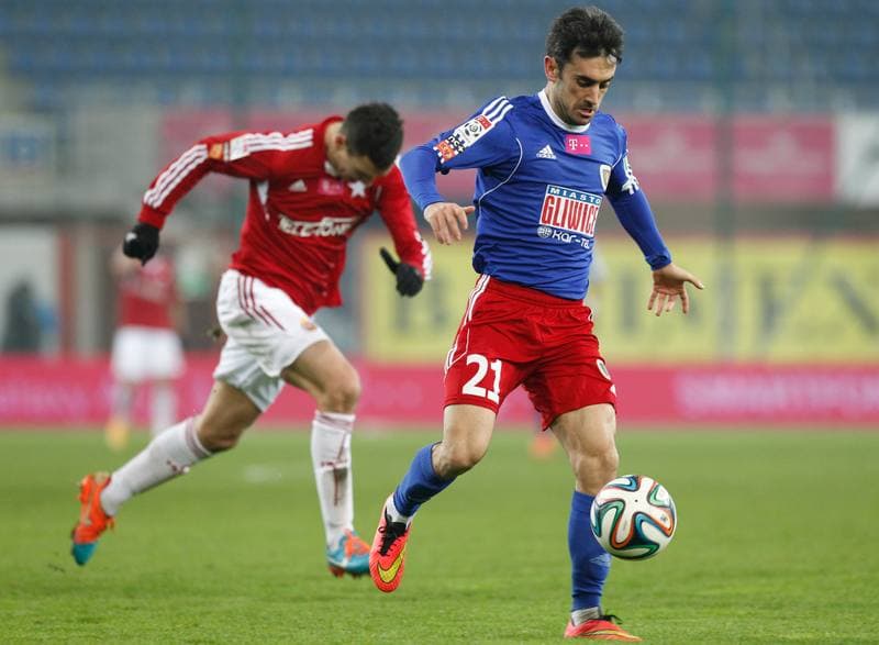 Football. T-Mobile Ekstraklasa. Piast Gliwice - Wisla Krakow. 28.11.2014