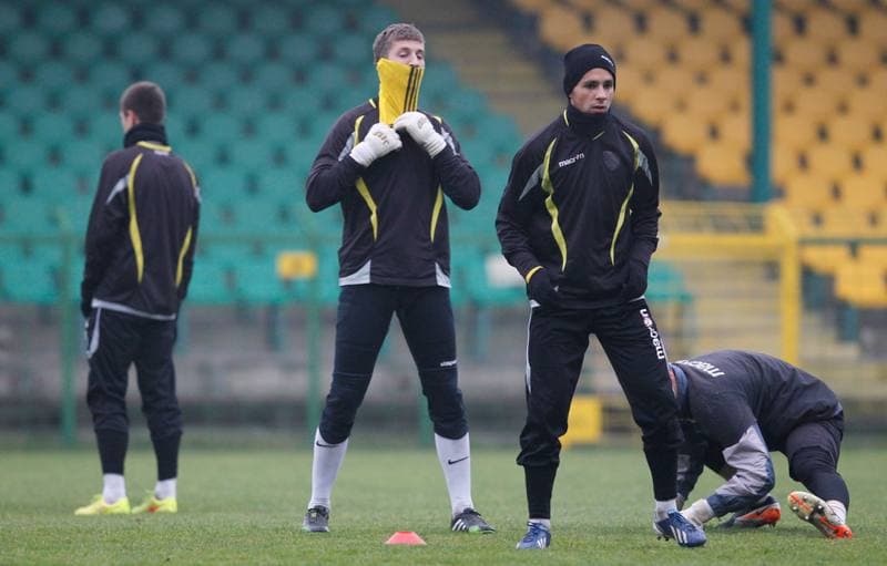 Football. GKS Katowice. Training. 12.01.2015