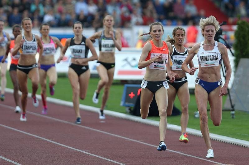Athletics. Ostrava Golden Spike. Danuta Urbanik - Lucia Hrivnak Klocova. 20.05.2016