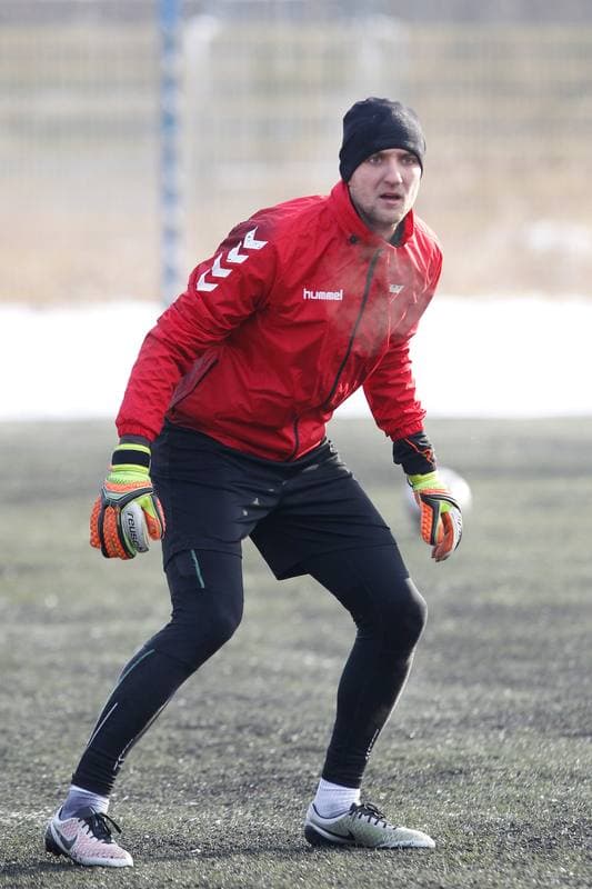 Football. GKS Tychy. Training. 06.01.2017