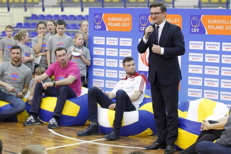 Volleyball. European Championship. Promotional Action. 05.12.2016