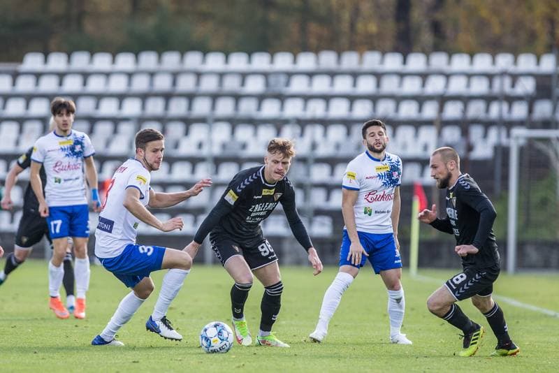 Football. Fortuna I Liga. Zaglebie Sosnowiec - Podbeskidzie Bielsko-Biala. 24.10.2021
