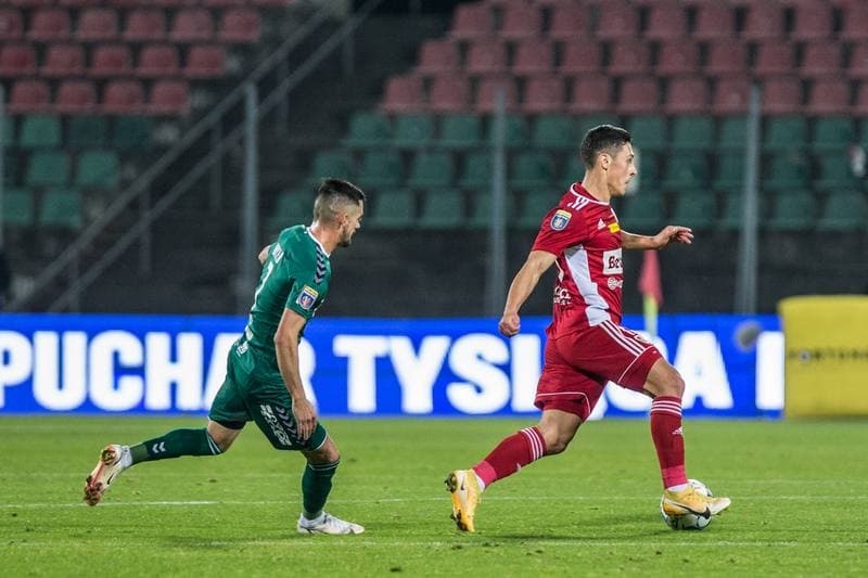 Football. Fortuna Puchar Polski. Zaglebie Sosnowiec - Piast Gliwice. 27.10.2021