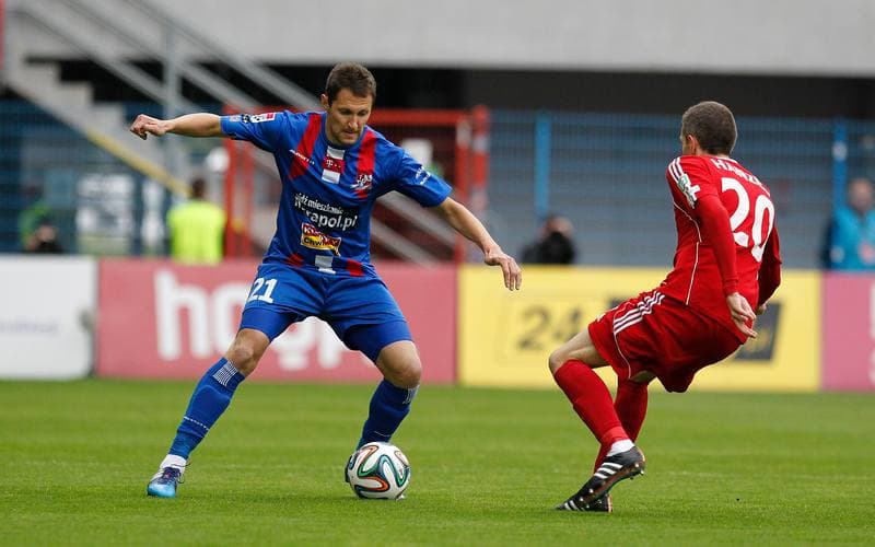 Football. T-Mobile Ekstraklasa. Piast Gliwice - Podbeskidzie Bielsko Biala. 26.04.2015
