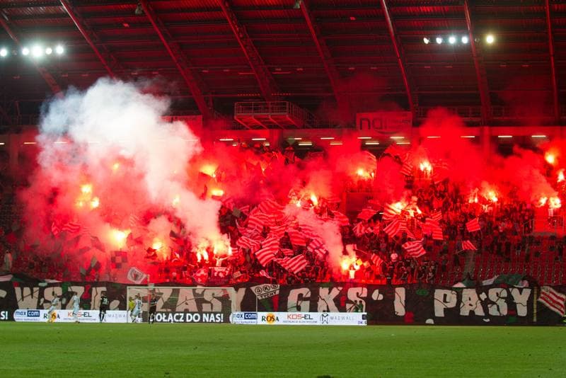 Football. Polish Cup. GKS Tychy - Cracovia Krakow. 09.08.2017
