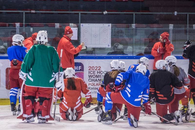 Ice Hockey. Poland national team. Training. 04.04.2022