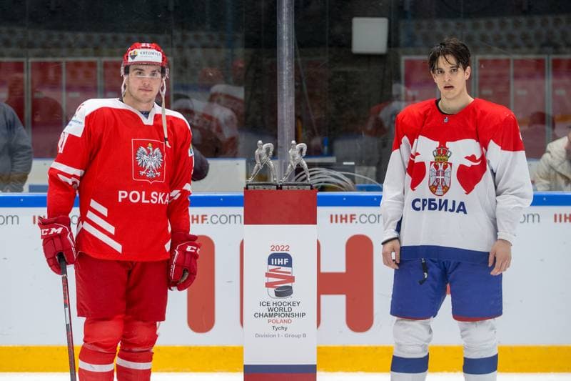 Ice Hockey. World Championship Division 1 Group B. Serbia - Poland. 29.04.2022