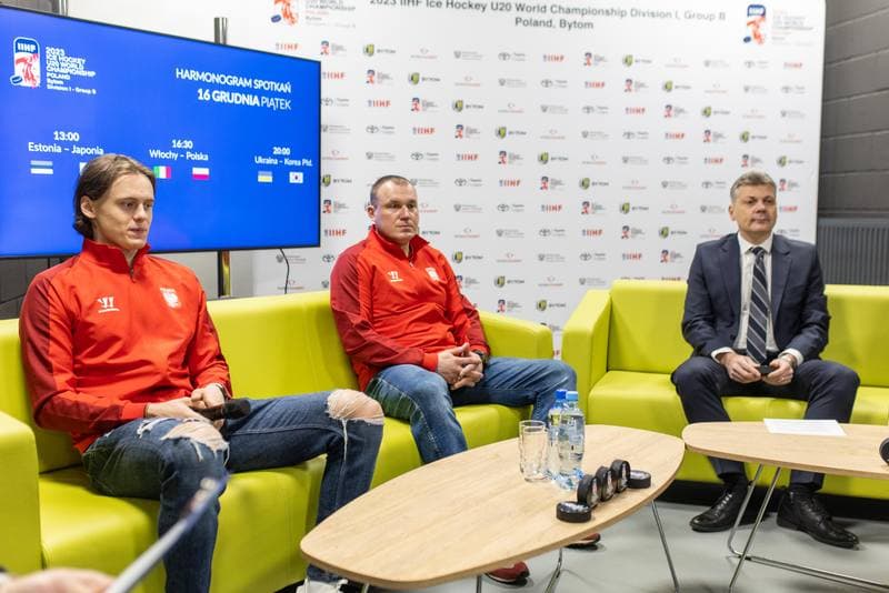 Ice Hockey. Poland national team. Press Conference. 01.12.2022