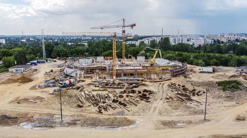 Football. Zaglebiowski Park Sportowy. Construction. 09.06.2021