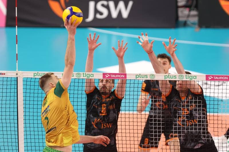 Volleyball. PlusLiga. Jastrzebski Wegiel - Aluron CMC Warta Zawiercie. 28.04.2024