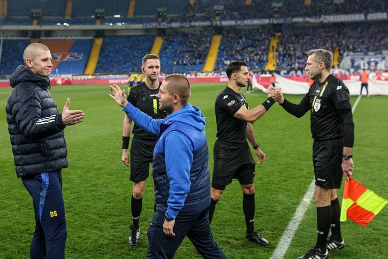 Football. Betclic I liga. Ruch Chorzow - Arka Gdynia. 08.03.2025