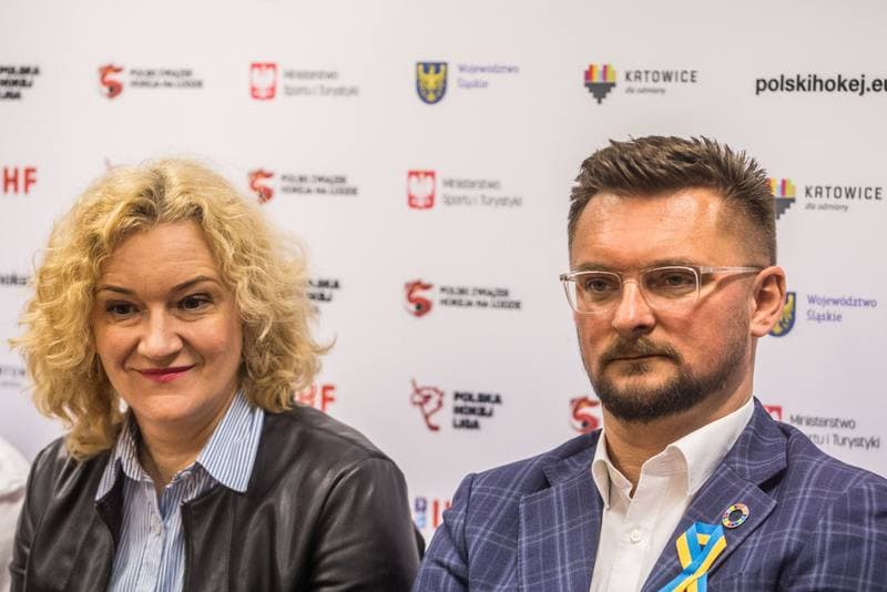 Ice Hockey. Poland national team. Press Conference. 04.04.2022