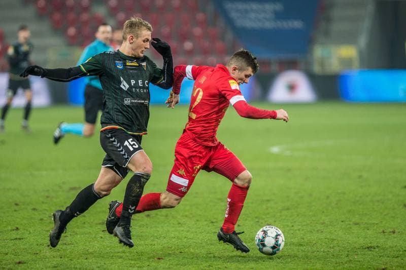 Football. Fortuna I Liga. GKS Tychy - Widzew Lodz. 03.12.2020