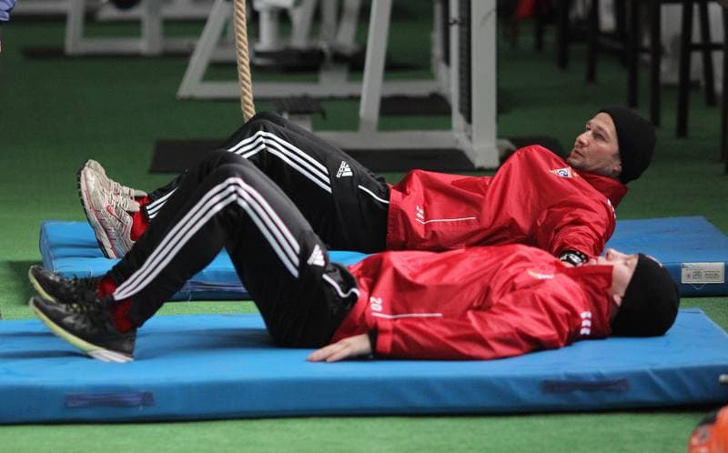 Football. Gornik Zabrze. Training. 11.01.2013