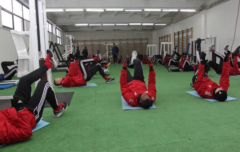 Football. Gornik Zabrze. Training. 11.01.2013