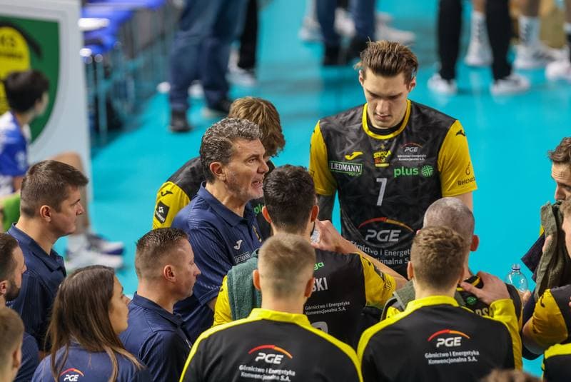 Volleyball. PlusLiga. GKS Katowice - PGE Giek Skra Belchatow. 09.12.2023