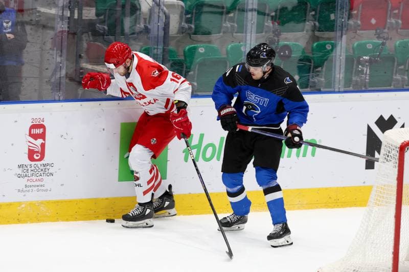 Ice Hockey. Olympic Qualification. Poland - Estonia. 08.02.2024