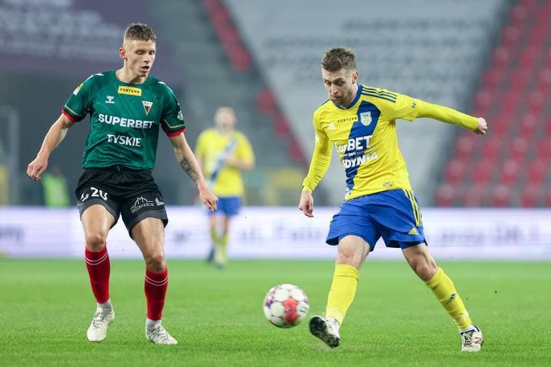 Football. Fortuna I Liga. GKS Tychy - Arka Gdynia. 01.03.2024