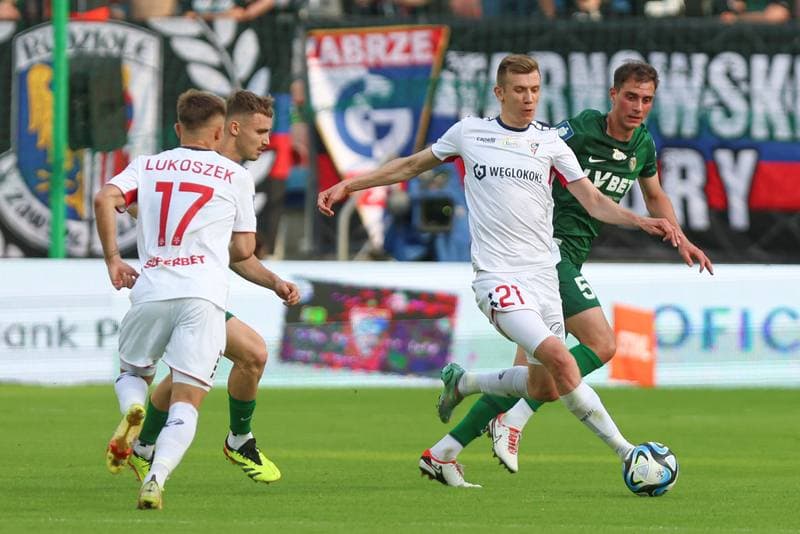 Football. PKO BP Ekstraklasa. Gornik Zabrze - Slask Wroclaw. 14.04.2024