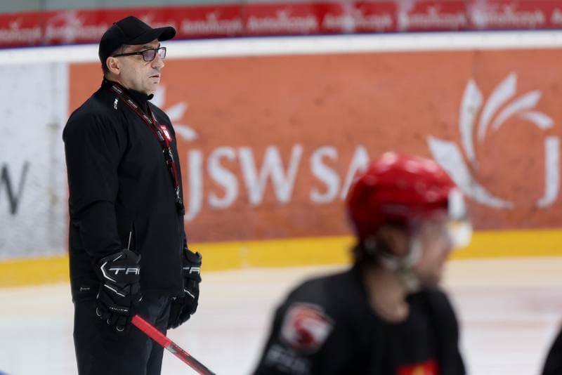 Ice Hockey. Poland national team. Training. 02.04.2024