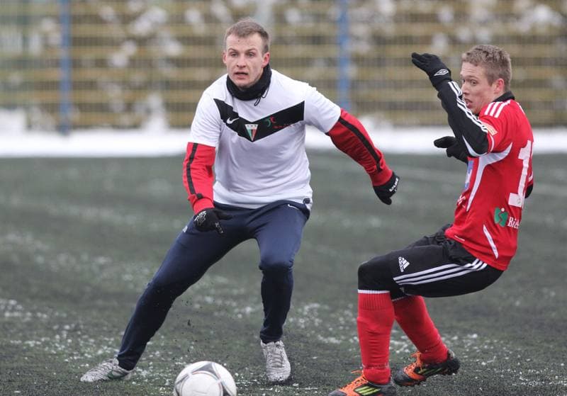Football. Tychy Sparing. GKS Tychy - Podbeskidzie Bielsko-Biala. 19.01.2013