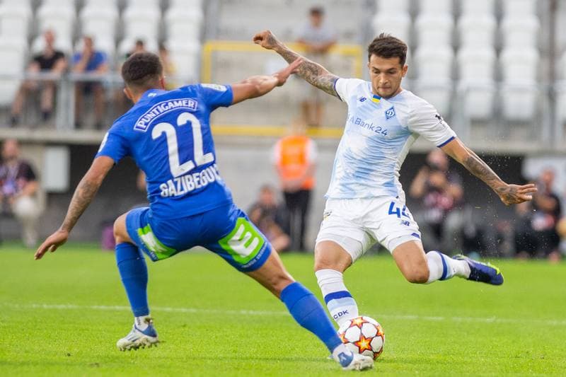 Football. UEFA Champions League. Dynamo Kyiv - Sturm Graz. 03.08.2022