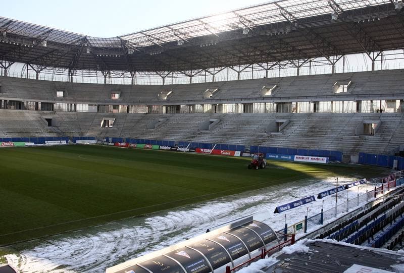 Football. T-Mobile Ekstraklasa. Gornik Zabrze - Stadion. 12.02.2015