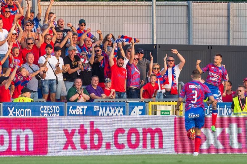 Football. UEFA Conference League. Rakow Czestochowa - Slavia Prague. 18.08.2022