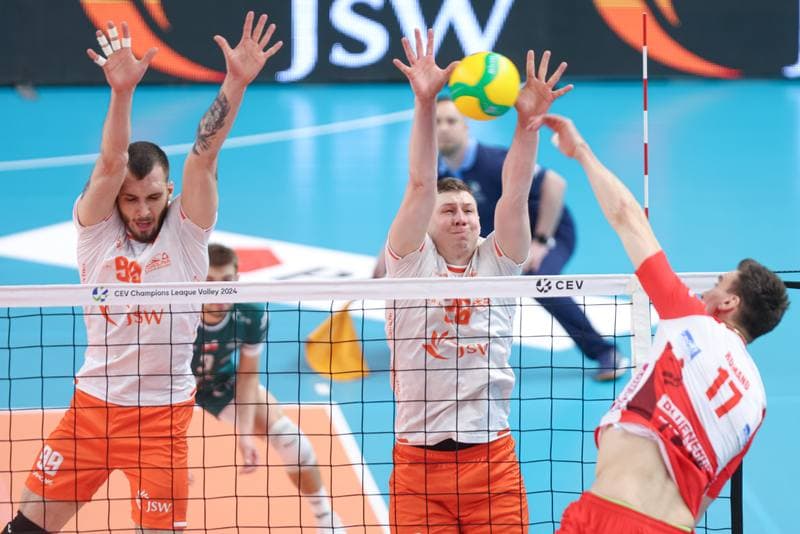 Volleyball. CEV Champions League. Jastrzebski Wegiel - Gas Sales Daiko Piacenza. 28.02.2024