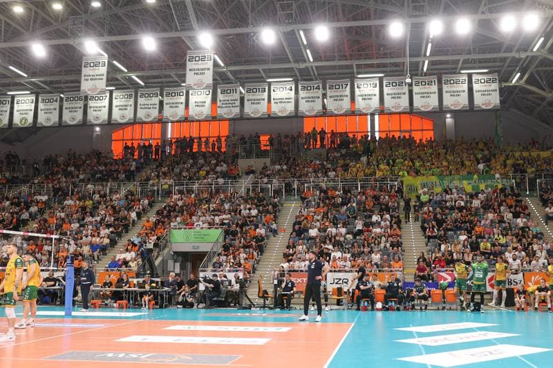 Volleyball. PlusLiga. Jastrzebski Wegiel - Aluron CMC Warta Zawiercie. 28.04.2024