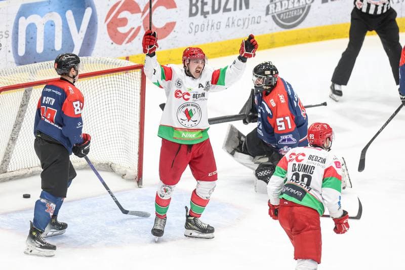 Ice Hockey. Tauron Hokej Liga. EC Bedzin Zaglebie Sosnowiec - KH Energa Torun. 19.01.2025