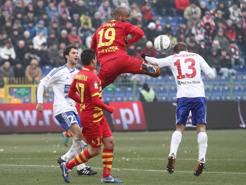 Football. T-Mobile Ekstraklasa. Podbeskidzie Bielsko-Biala - Jagiellonia Bialystok. 23.02.2013
