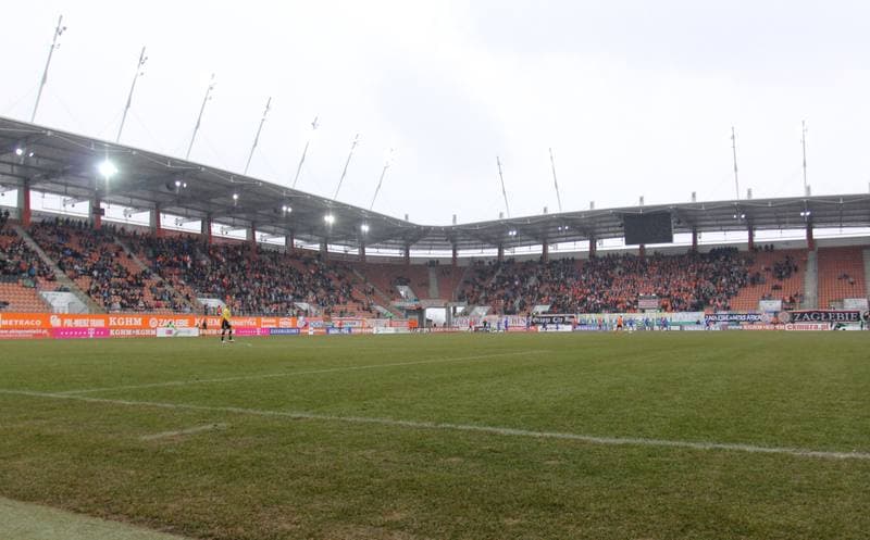 Football. T-mobile Ekstraklasa. Zaglebie Lubin - Ruch Chorzow. 01.04.2013