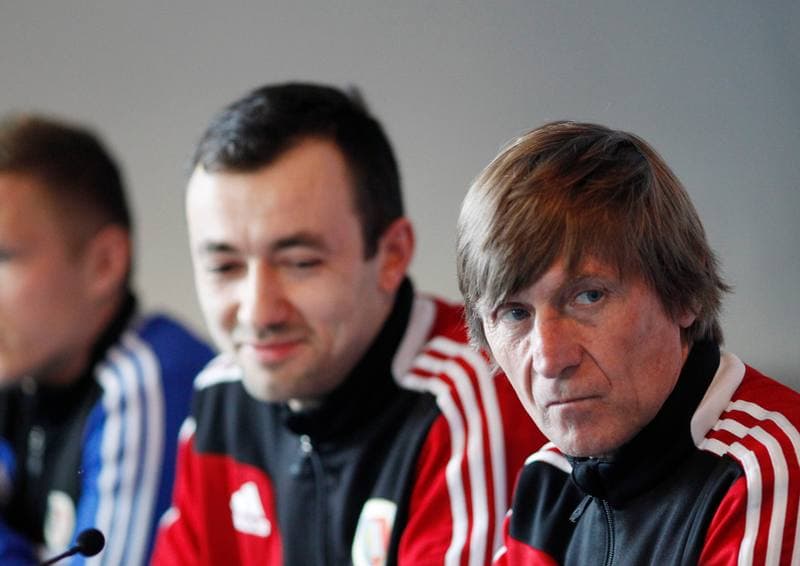 Football. Ruch Chorzow. Press Conference. 12.02.2015