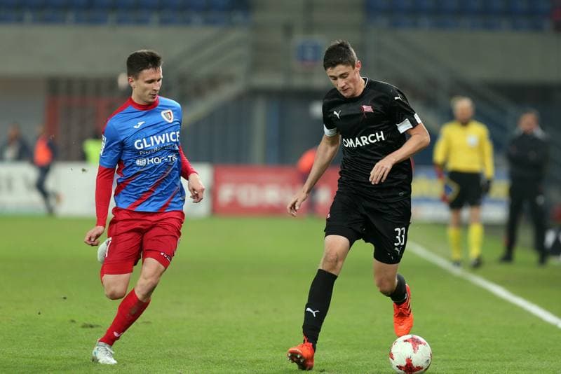 Football. Lotto Ekstraklasa. Piast Gliwice - Cracovia Krakow. 18.11.2017