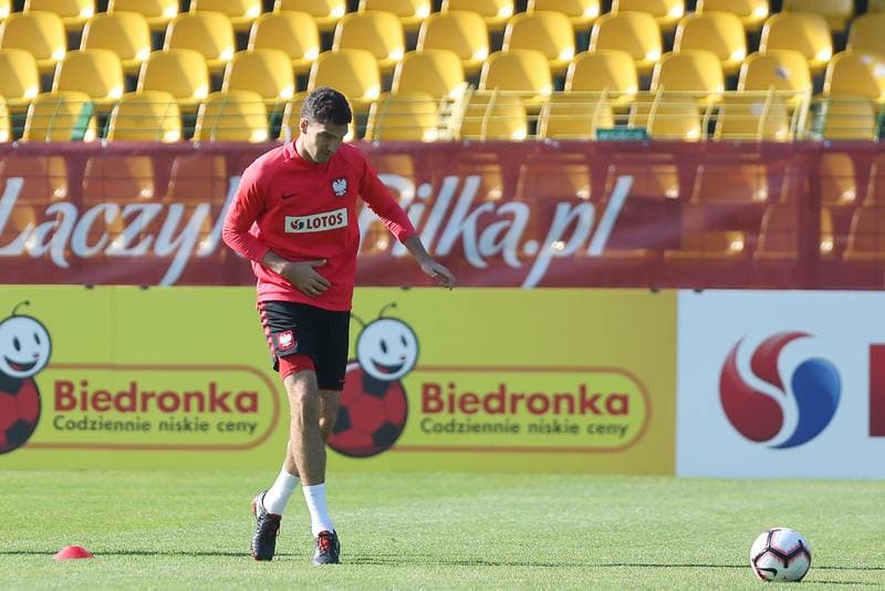Football. Poland national team. Training. 12.10.2018