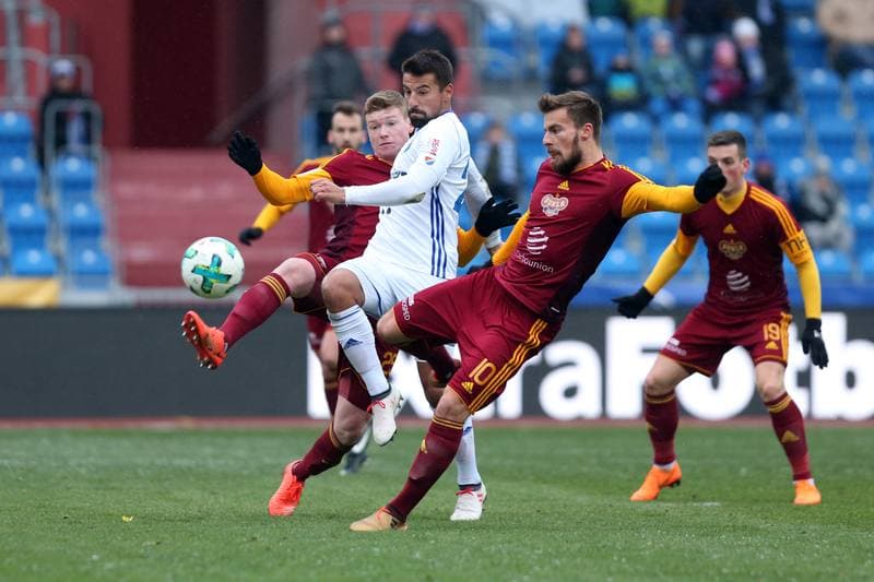 Football. HET Liga. Banik Ostrava - Dukla Praha. 17.03.2018