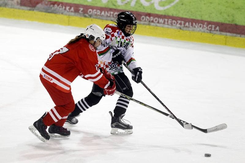 Ice Hockey. Slaska Liga Mlodzikow. UKS Zaglebie Sosnowiec - Reprezentacja Polski Kobiet. 18.10.2018