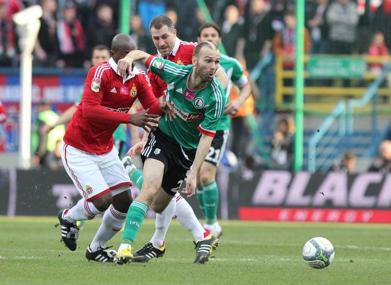 Football. T-mobile Ekstraklasa. Wisla Krakow - Legia Warsaw. 13.04.2013