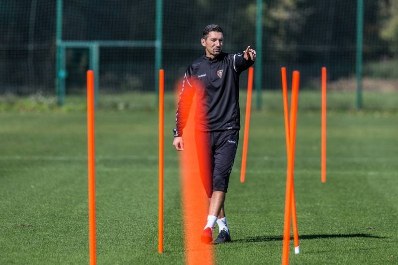 Football. Zaglebie Sosnowiec. Training. 01.10.2019