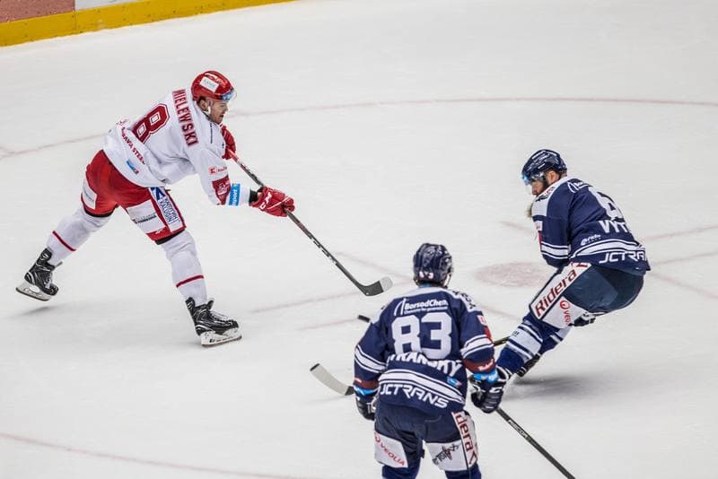Ice Hockey. Tipsport Extraliga. Ocelari Trinec - Vitkovice Ridera. 21.11.2019