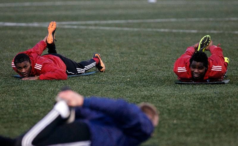 Football. Gornik Zabrze. Training. 08.01.2014