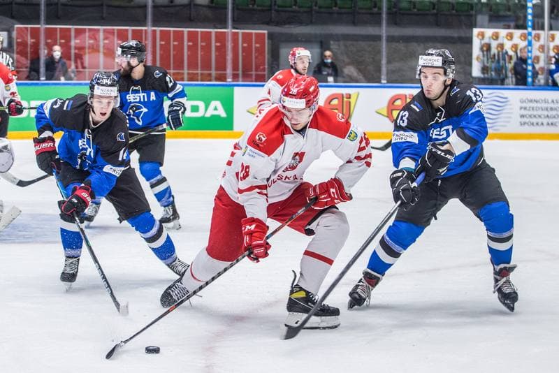 Ice Hockey. World Championship Division 1 Group B. Poland - Estonia. 26.04.2022