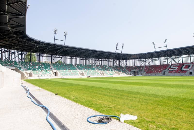 Football. Zaglebiowski Park Sportowy. Budowa obiektow. 29.06.2022