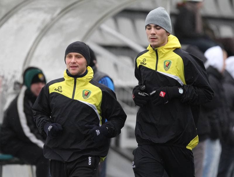 Football. Sparing. Ruch Radzionkow - Polonia Laziska Gorne. 14.01.2012