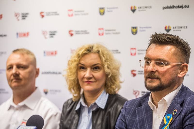Ice Hockey. Poland national team. Press Conference. 04.04.2022