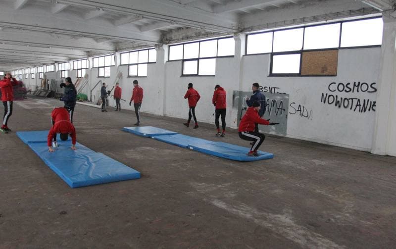 Football. Gornik Zabrze. Training. 11.01.2013