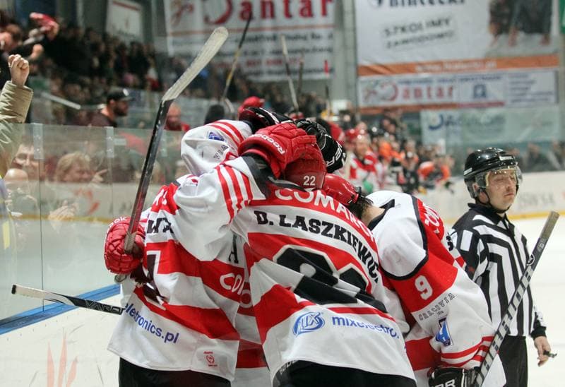 Ice Hockey. Polska Liga Hokejowa. JKH GKS Jastrzebie - Comarch Cracovia Krakow. 29.03.2013